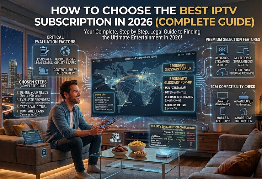 How to Choose the Best IPTV Subscription in 2026 (Complete Guide)