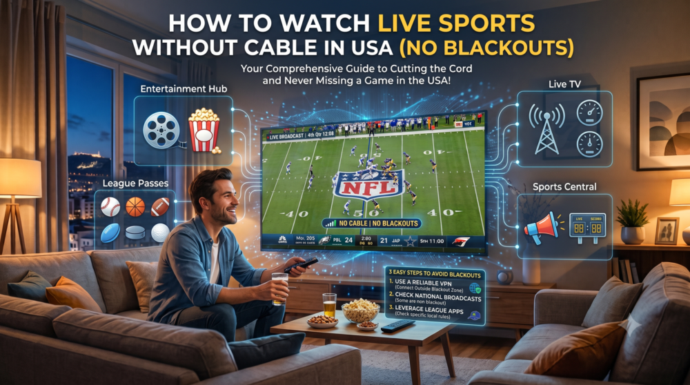 How to Watch Live Sports Without Cable in USA (No Blackouts)