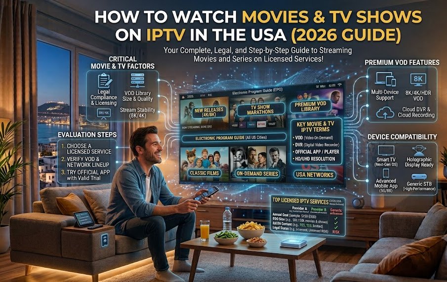How to Watch Movies and TV Shows on IPTV in the USA (2026 Guide)