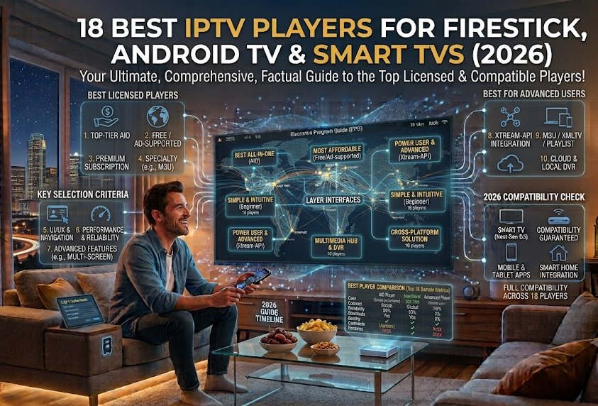 18 Best IPTV Players for Firestick, Android TV & Smart TVs (2026)