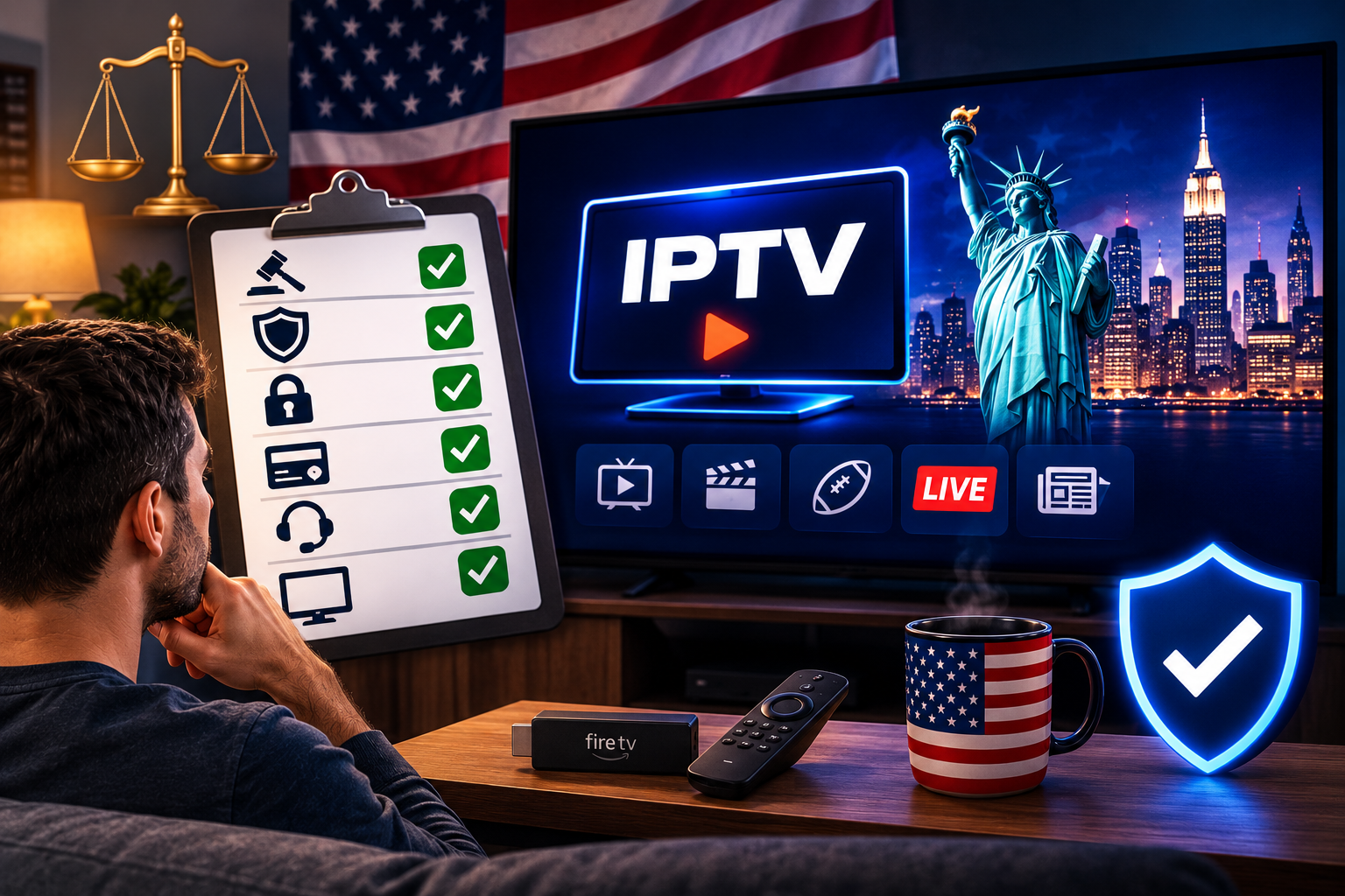 Checklist for choosing a legal IPTV provider in the USA