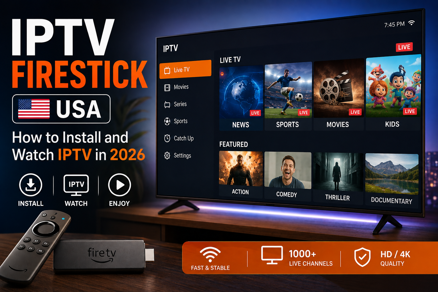 IPTV Firestick USA How to Install and Watch IPTV in 2026