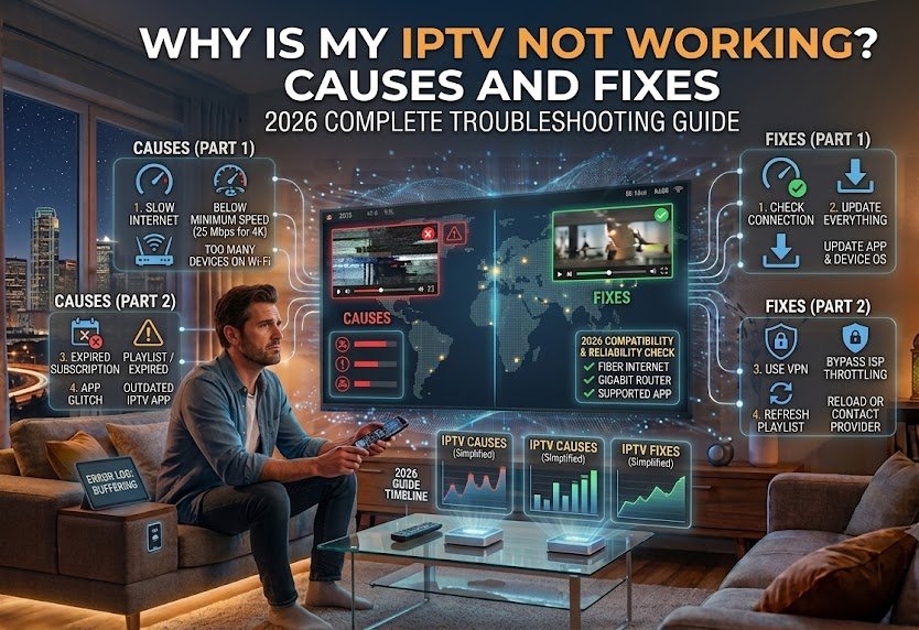 Why is my IPTV not working troubleshooting guide showing buffering and streaming fixes
